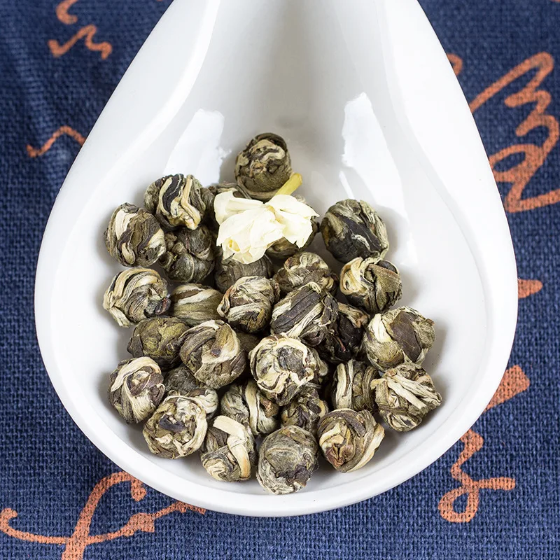 Top Quality Organic Flowering Jasmine Green Tea Balls Chinese Jasmine Green Tea Loose Leaf Sliming Tea Jasmine Dragon Pearls