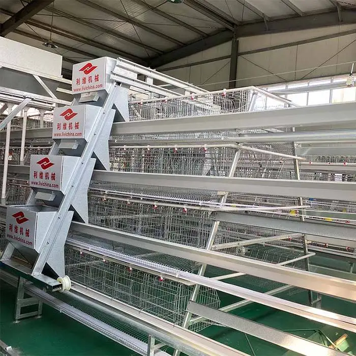 Hot Sale A Type 3 Tier 4 Tier Chicken Layer Battery Cage 96/120/128/160 Bird Capacity Chicken Cage With Automatic System