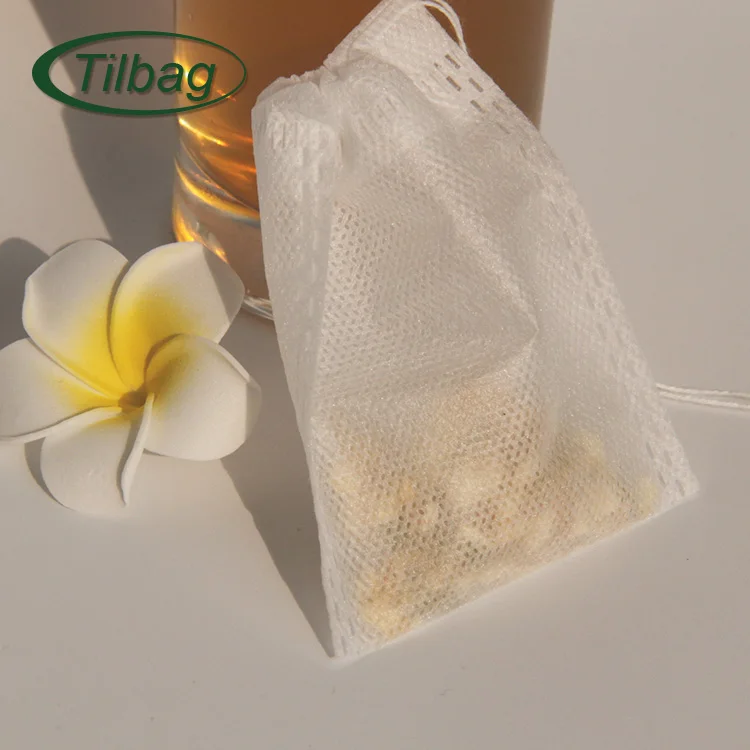 Wholesale Disposable Tea Filter Bags Drawstring Seal Empty Tea Bags For Loose Tea With String