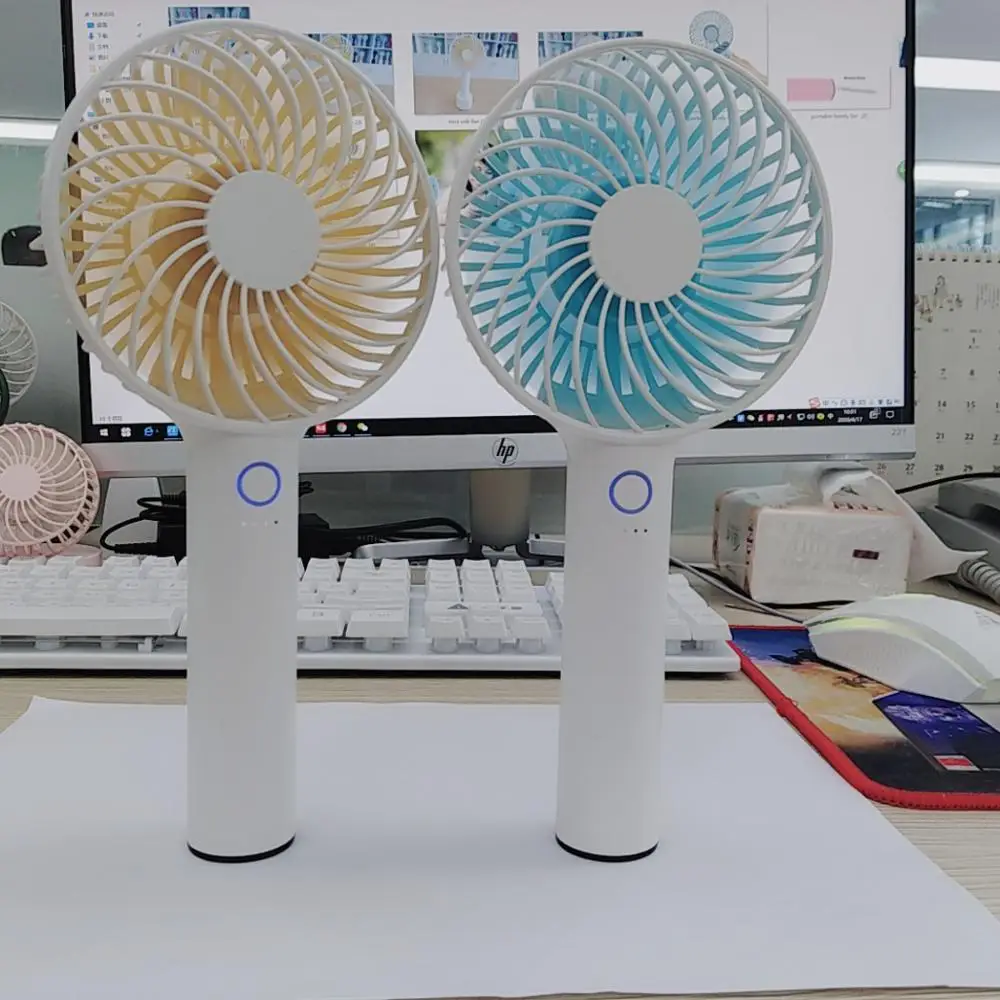 Home Travel Office Shopping 2000mah Battery Handheld Portable USB Charging Cooling Fan