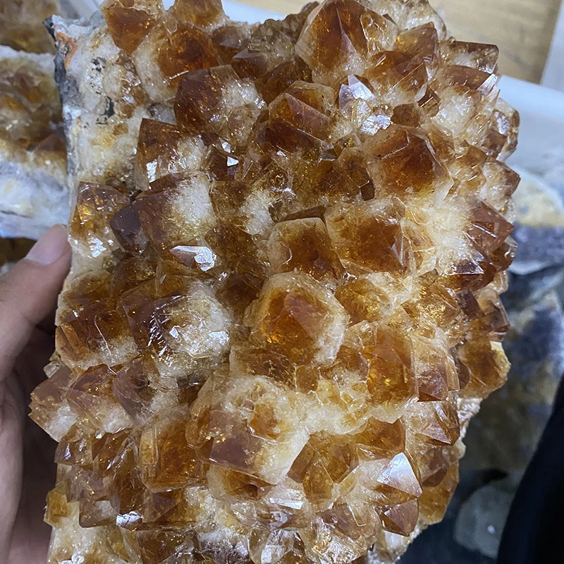 high quality citrine cluster ornament natural healings crystal cluster for fengshui home decor