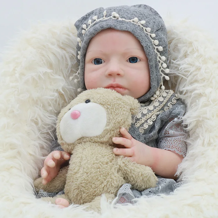 Cheap Real Silicone Alive Toy 18 Inch Lifelike Soft Vinyl Bebe Reborn Doll Boneca Baby Dolls For Kids