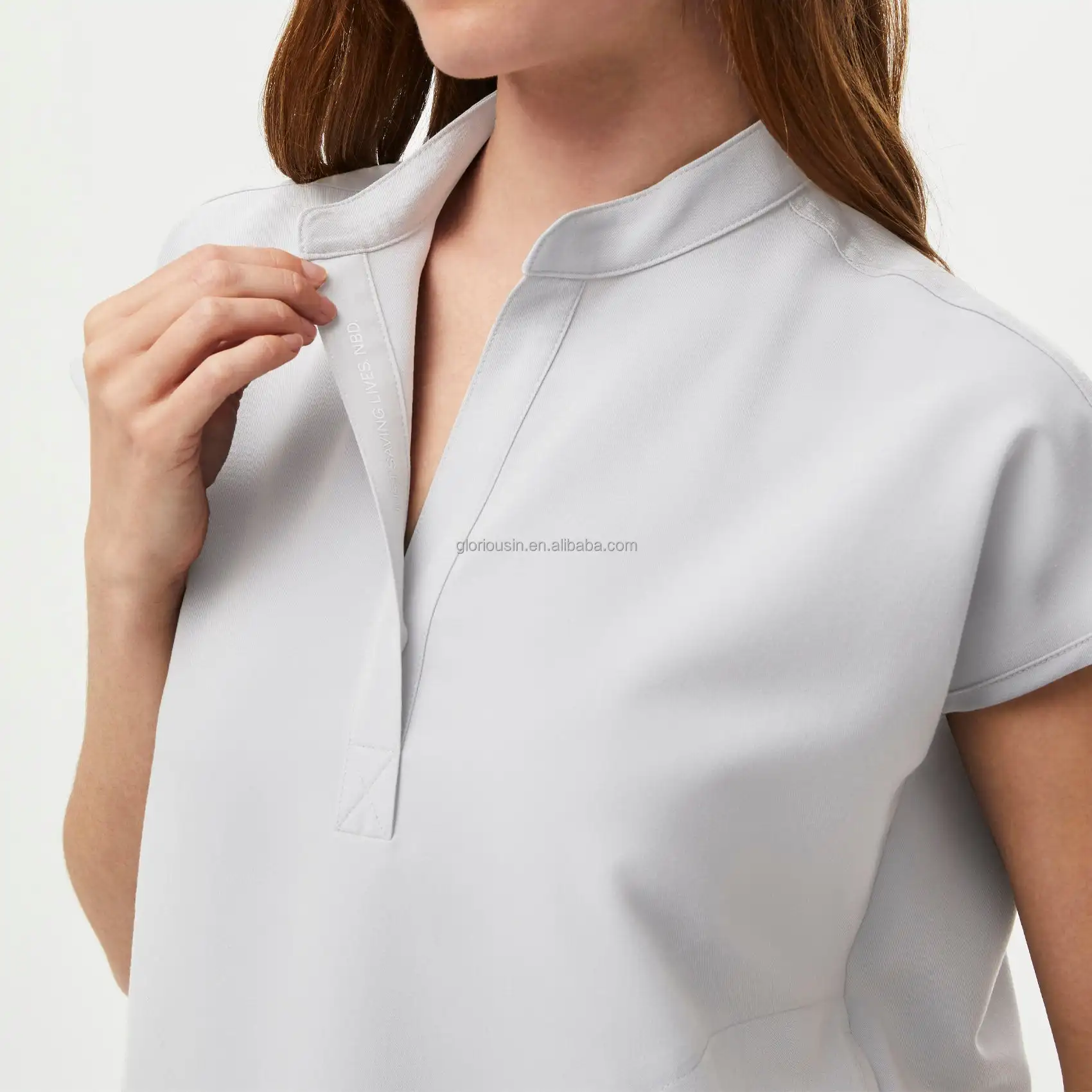 GloriousIn female scrub 2023 health care butter soft maternity uniforms hat heartsoul long sleeve comfortable dickie