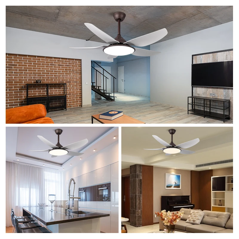 SLYNN Industrial Style Iron Ceiling Fan Manufacturer in China Indoor Cooling Electric Remote Control Led Ceiling Fan With Light