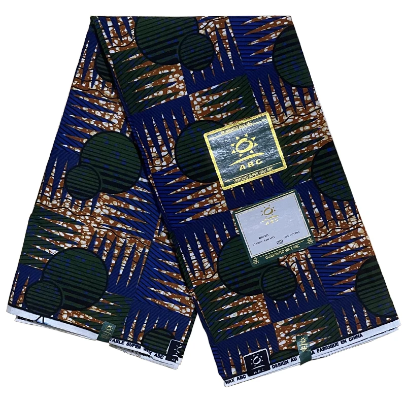 African Wax Fabric 100% Cotton Printed Fabric Poplin Fabric Woven Hebei Plain White Gold Printed Wax Accept Custom Designs 24*24