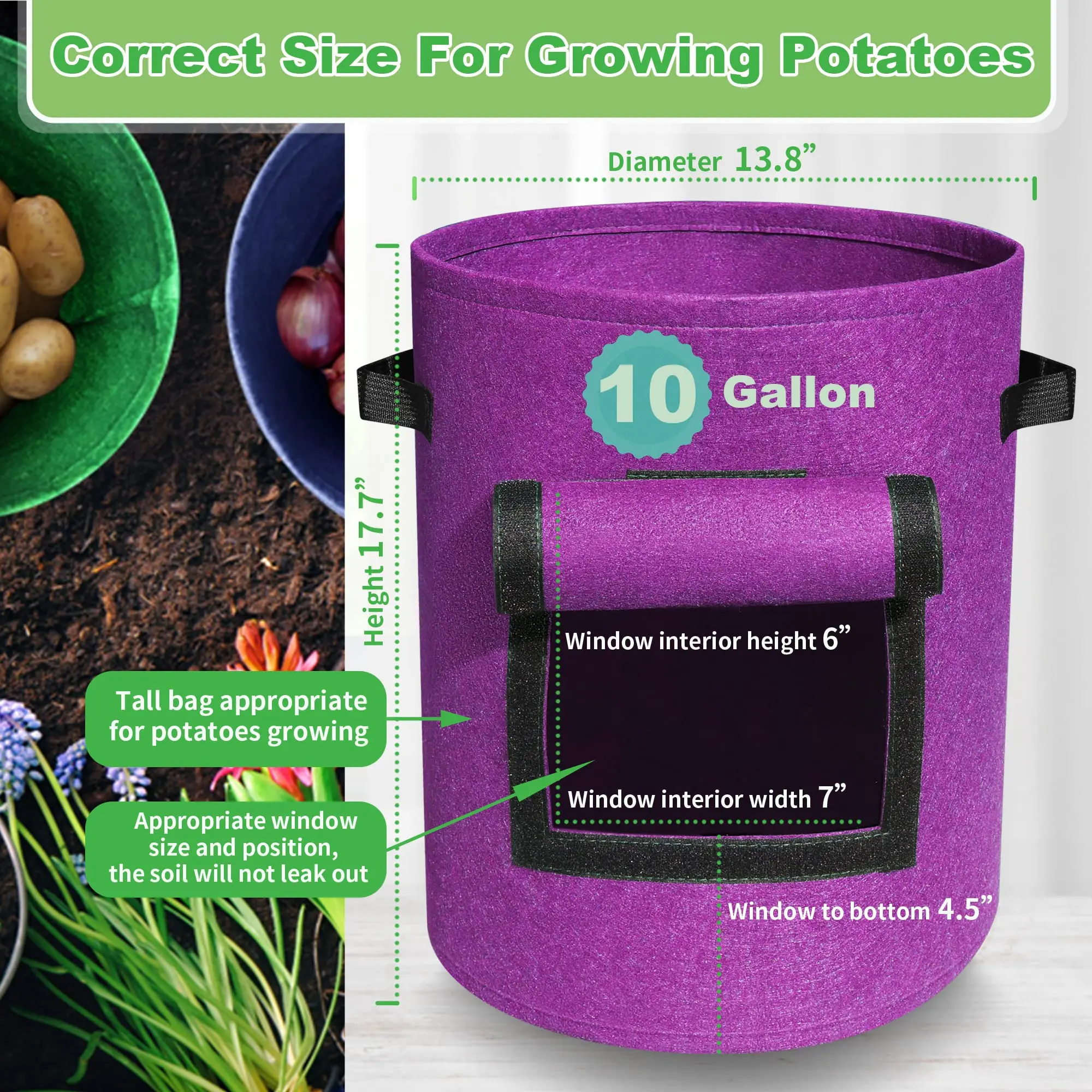 Wholesale Hot Selling Thickened Non-woven Seedling Pots Plant Growth Plant Fabric Pot Cover