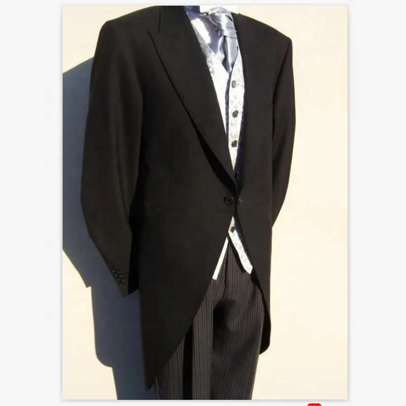 Мужской черный костюм с хвостом из двух предметов для свадебного костюма ASCOT