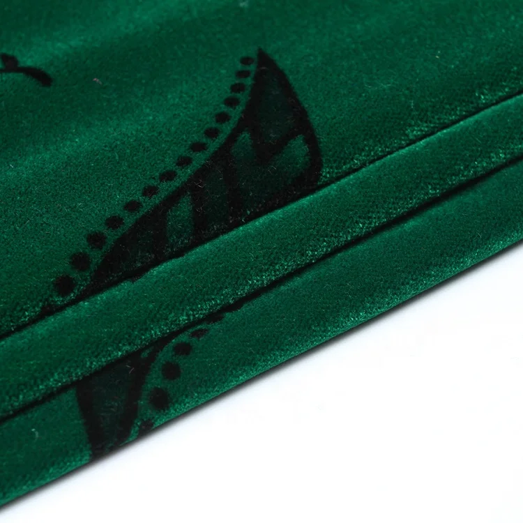 Китай поставщика oem Услуги Зеленый Печатный полиэстер мешок ткани из микровельвета для продажи