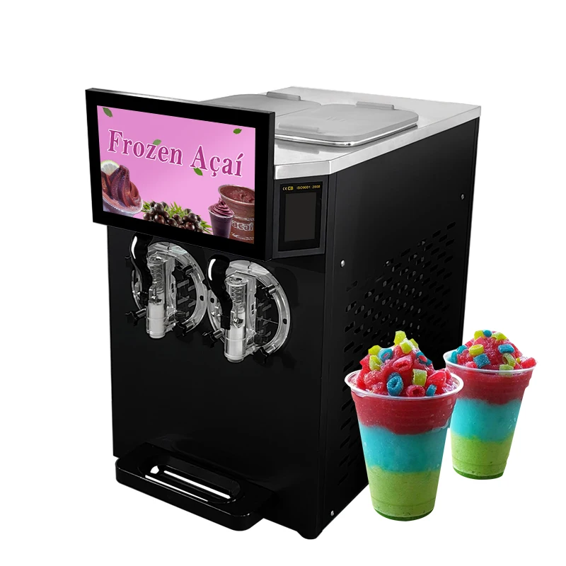 Factory direct sale food and beverage equipment 2 cans frozen drinks Margarita machine for sale