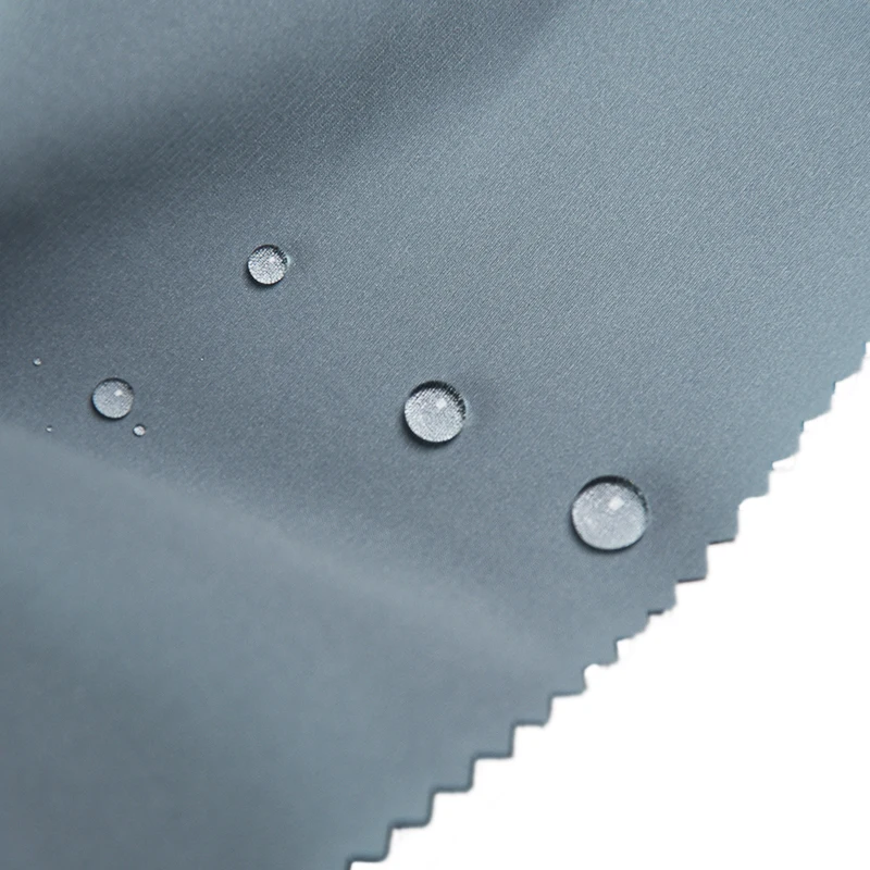 100% Polyester 50D Stripe Microfiber Stretch Waterproof Downproof Film Double-sided Fabric