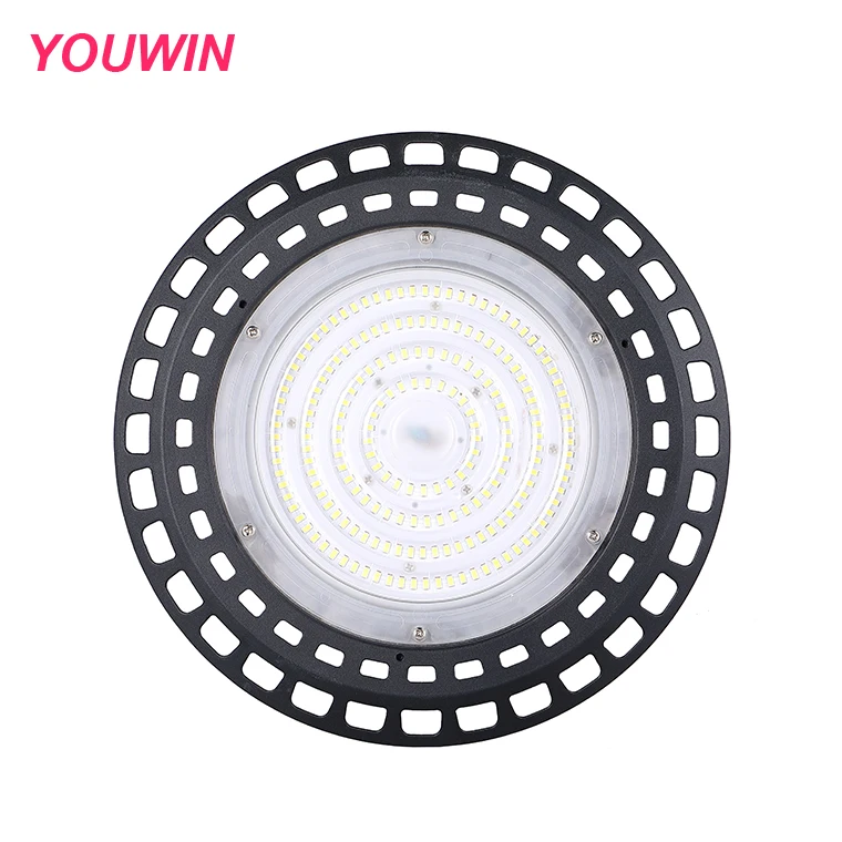 Youwin Wholesale 100W UFO LED High Bay Light IP65 Outdoor Workshops Supermarkets Industrial Lighting 150W 200W Options Available