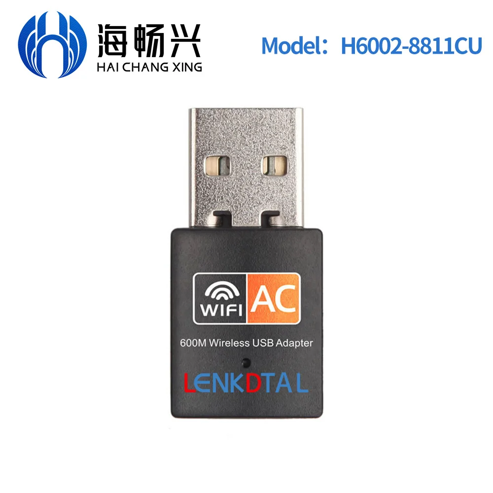 Двухдиапазонный USB Wi-Fi адаптер Realtek 11AC 600 Мбит/с USB-адаптер для настольных ПК/ноутбуков Windows 8 1/8/7/XP LINUX без