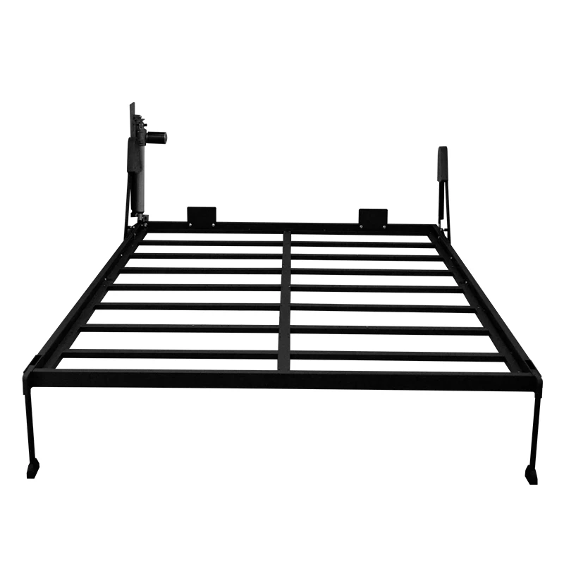 Smart electric bedroom furniture hides vertically folding wall-mounted cabinetry folding bed mechanism/kit with desk