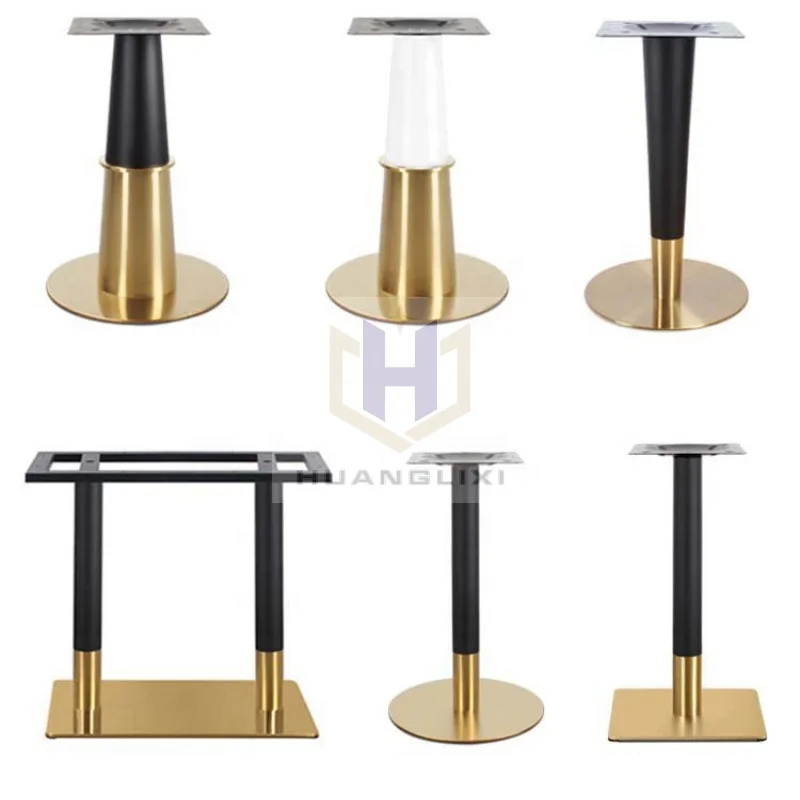 Restaurant Simple Gold Plated Leg Stand Stainless Steel Dining Tulip Table Base