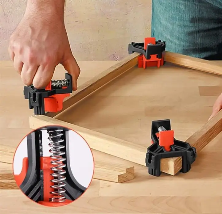 
Adjustable Right Angle Clamps 90 Degree Corner Clamp Kit 4pcs for Woodworking 