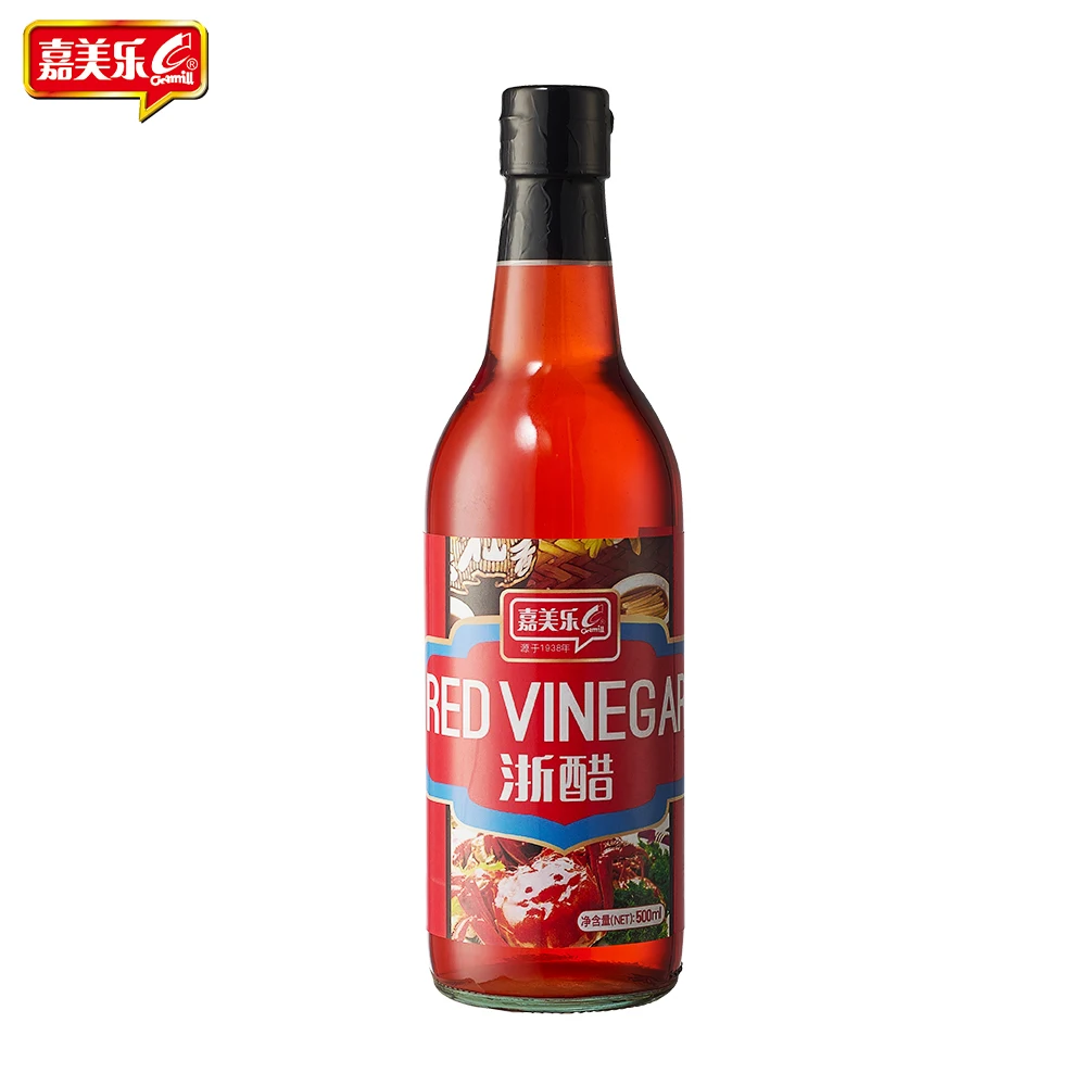 Free samples Hot Sale Factory seasoning Vinegar 500ML Glass Bottle bulk Red Vinegar