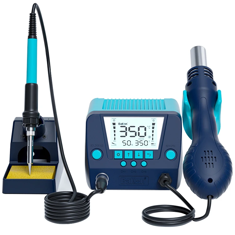 BK881 two-in-one hot air gun soldering station SMD BGA rework soldering station laptop digital display large screen repair tool