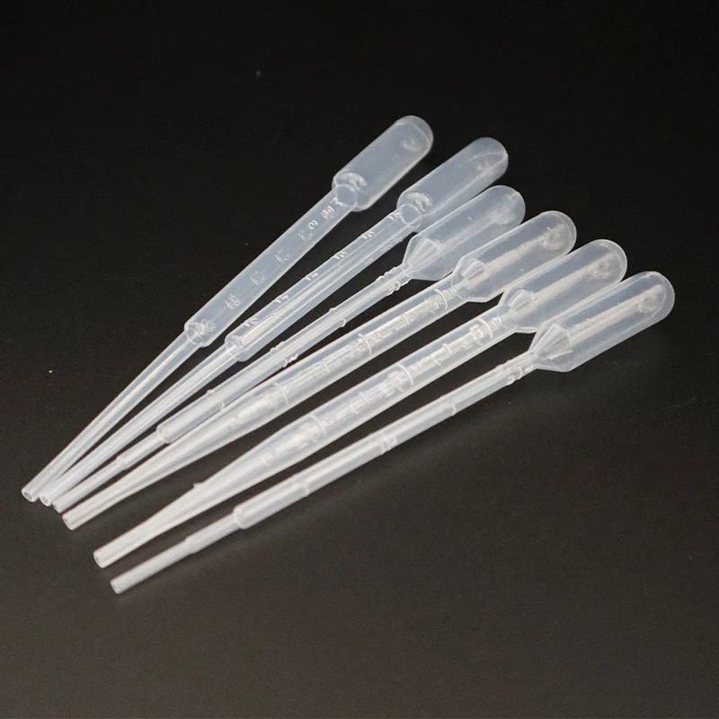 Custom Design 50Pcs 3Ml 1Ml Calibrated Pipette Dropper Plastic Disposable Transfer Pipettes For Science Laboratory