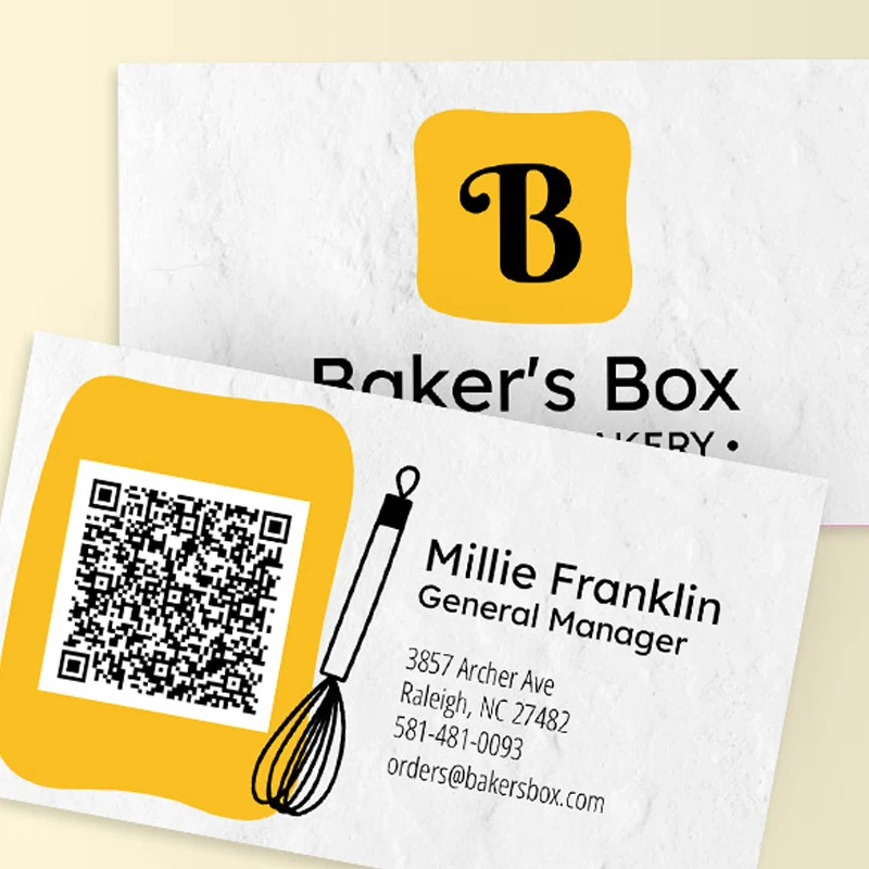 Custom paper business cards with qr code