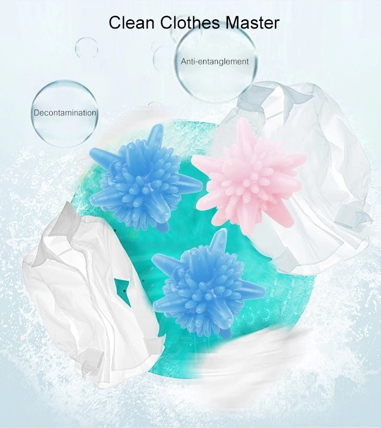 Reusable Anti-Winding Lint Hair Catcher Solid Washing Ball Laundry Scrubbing Balls for Washing Machine