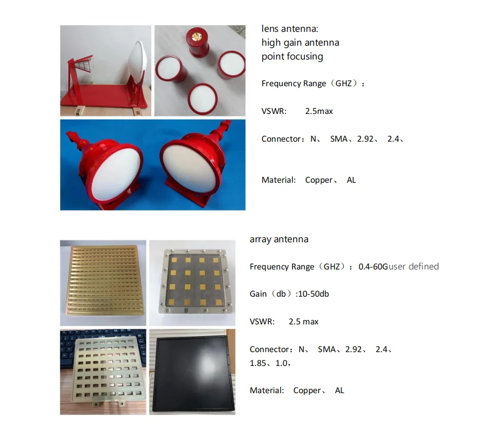accept customization.Waveguide coaxial adapter Standard gain horn antenna broadband antenna dual polarized antenna