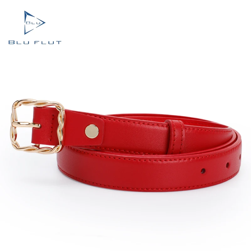 Blu Flut ladies waist belts genuine leather women ladies belts buckle leather women custom casual pin buckle belts