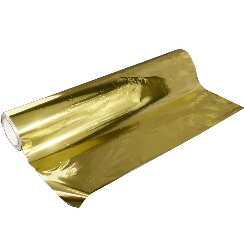 PET two sides high corona treatment lamination film  roll  metallized gold thermal lamination film