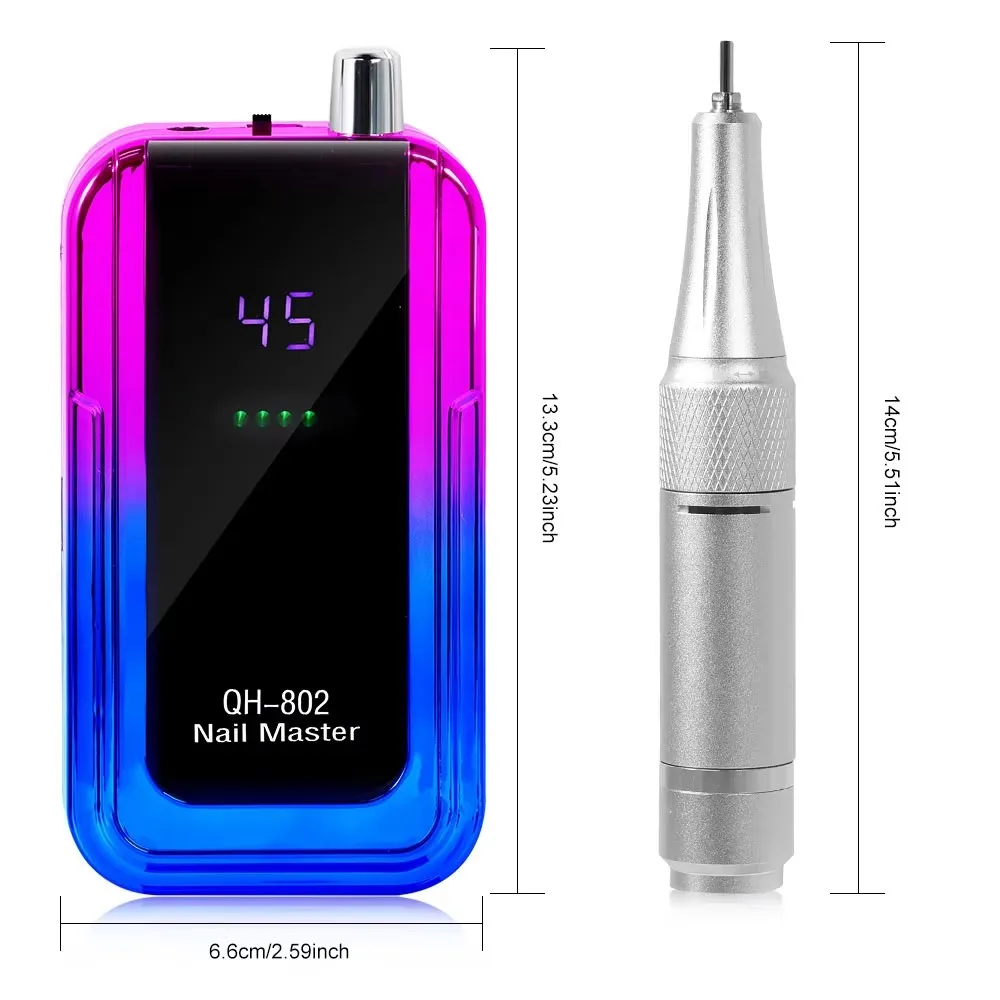 45000RPM Rechargeable Nail Drill Machine With USB Connector Nail Polish Remover Electric Drill Set Manicure Sander Low Noise