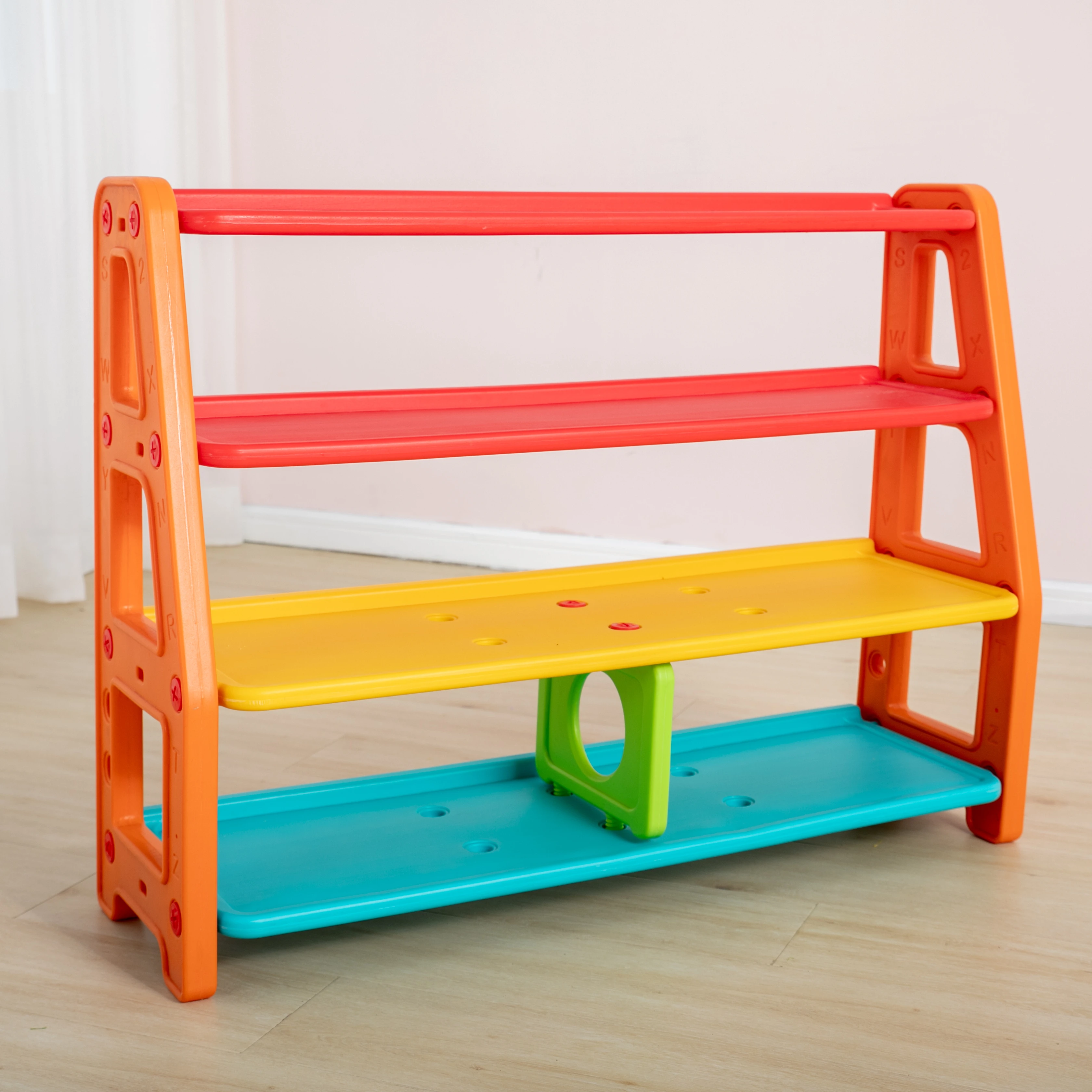 Factory Price High Quality Kindergarten Storage Furniture Bookcases Bookshelf Kids Plastic Furniture
