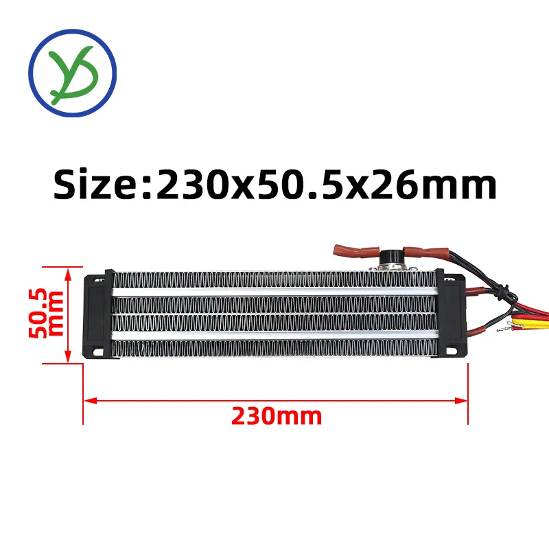 YIDU 1000W AC DC 220V 230*50mm PTC ceramic Electric Heater heating element for air conditioning