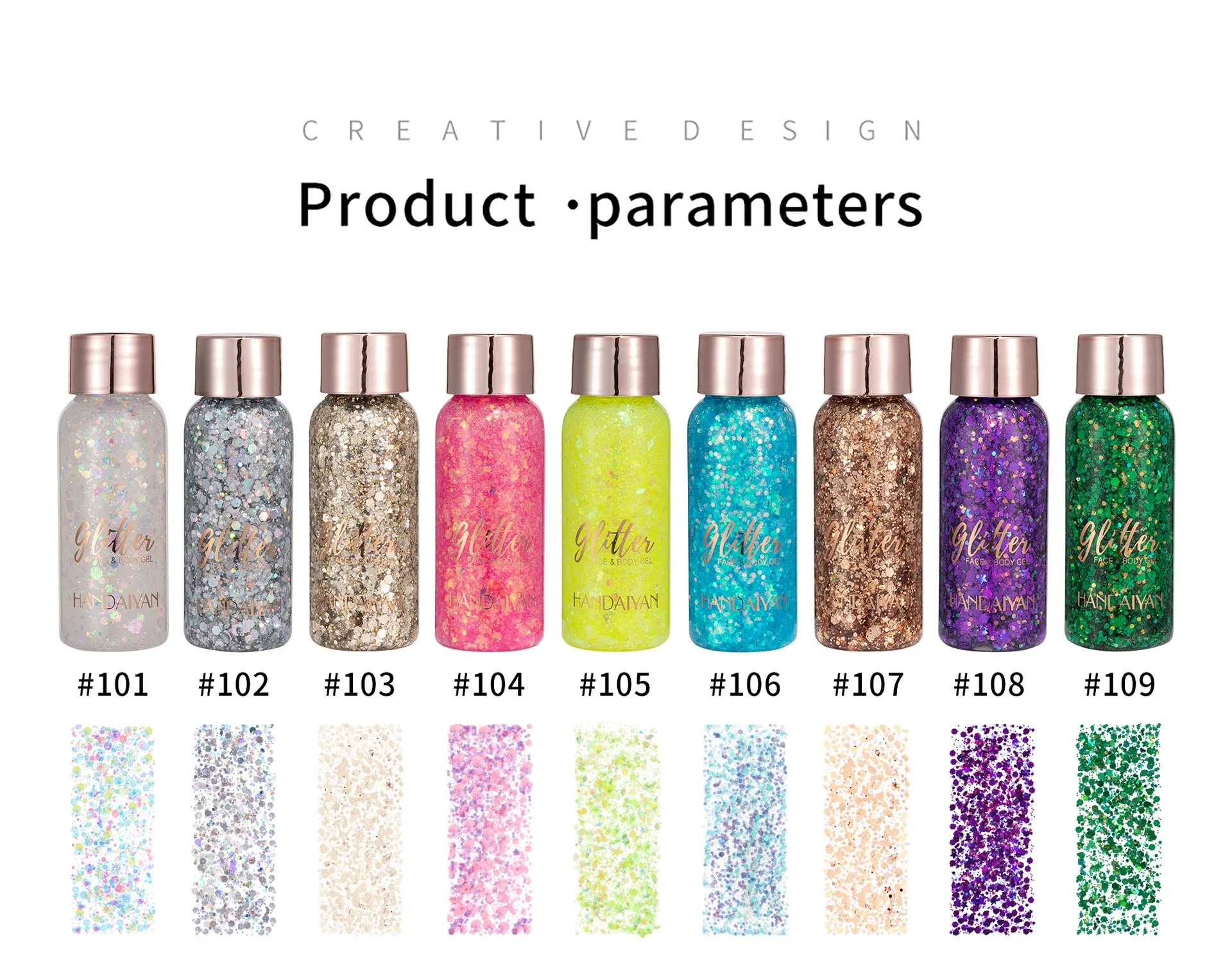 Body Glitter 9 Colors 30ml Nontoxic Liquid Eyeshadow Waterproof Brightening Laser Sequins Cosmetic Face Body Glitter Primer Gel