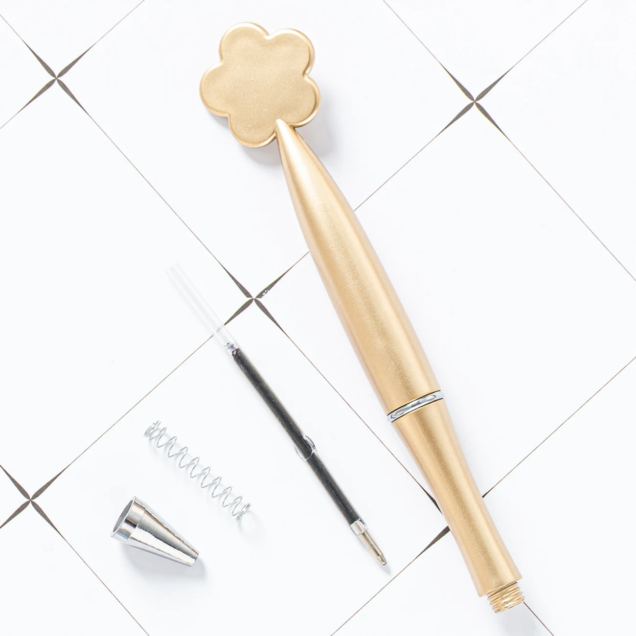 Wholesale Plastic Funny Gift Flower Shape Ballpoint Pens Custom Logo Top Flower Plastic Pen