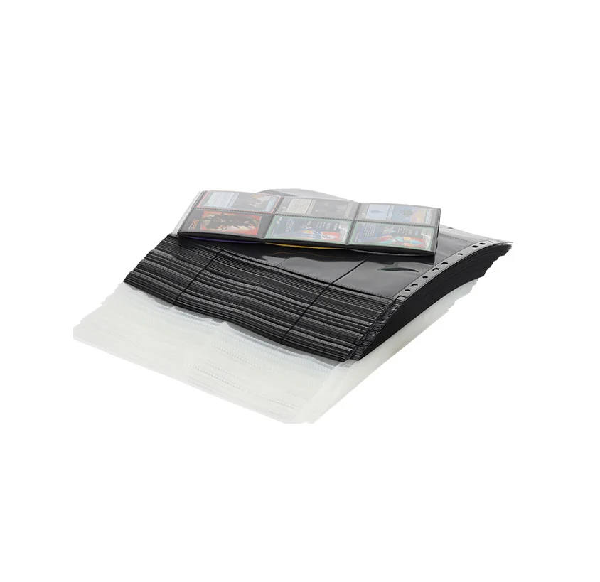 Папка для карточек с 9 карманами, внутренние страницы, папки для карточек, прозрачные/черные папки для карточек, внутренние страницы