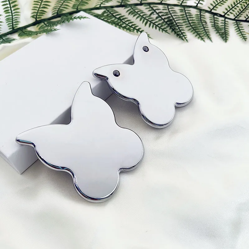 Skin Care Tools Germanium Stone Magnet Scraping Board Butterfly Shape Face Massage Metal Gua Sha Board