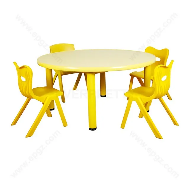 Modern Preschool Furniture Round Activity Table and Chair