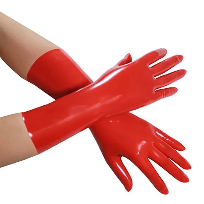 Wholesale Handmade Fetish Sexy 3D wrist Powder Free Small Latex Glove womens tight short gloves