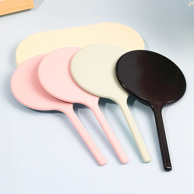 SAIYII New Promotion Ginkgo Leaf Shaped Plastic Handheld Mirror Small Vanity Round Compact Hand Mirror With Custom LOGO as Gifts