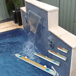 RGB Light Rectangular pool water waterfall Stainless Steel Swimming Pool Cascade Water Blade Led Acrylic Waterfall