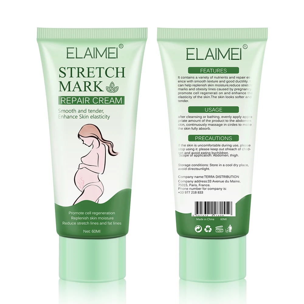 
ELAIMEI Body Skin Care Stretch Mark Repair Cream Treatment Scar Removal Pregnancy Cream for Women 