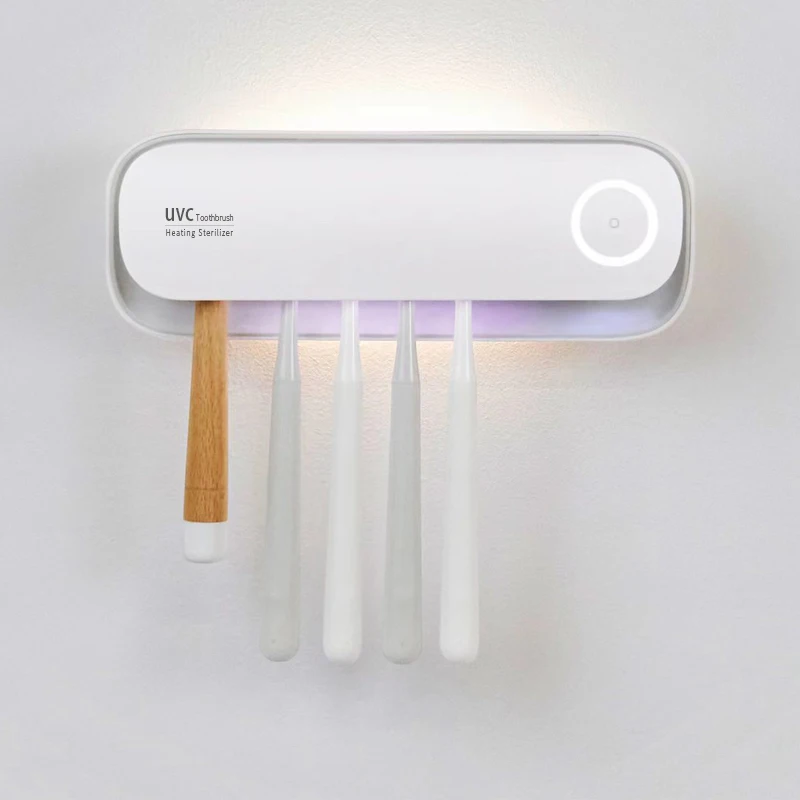 New Design Hot Sale Wall Mounted Intelligent Toothbrush Holder Sterilizer with 3000mAh Rechargeable Battery