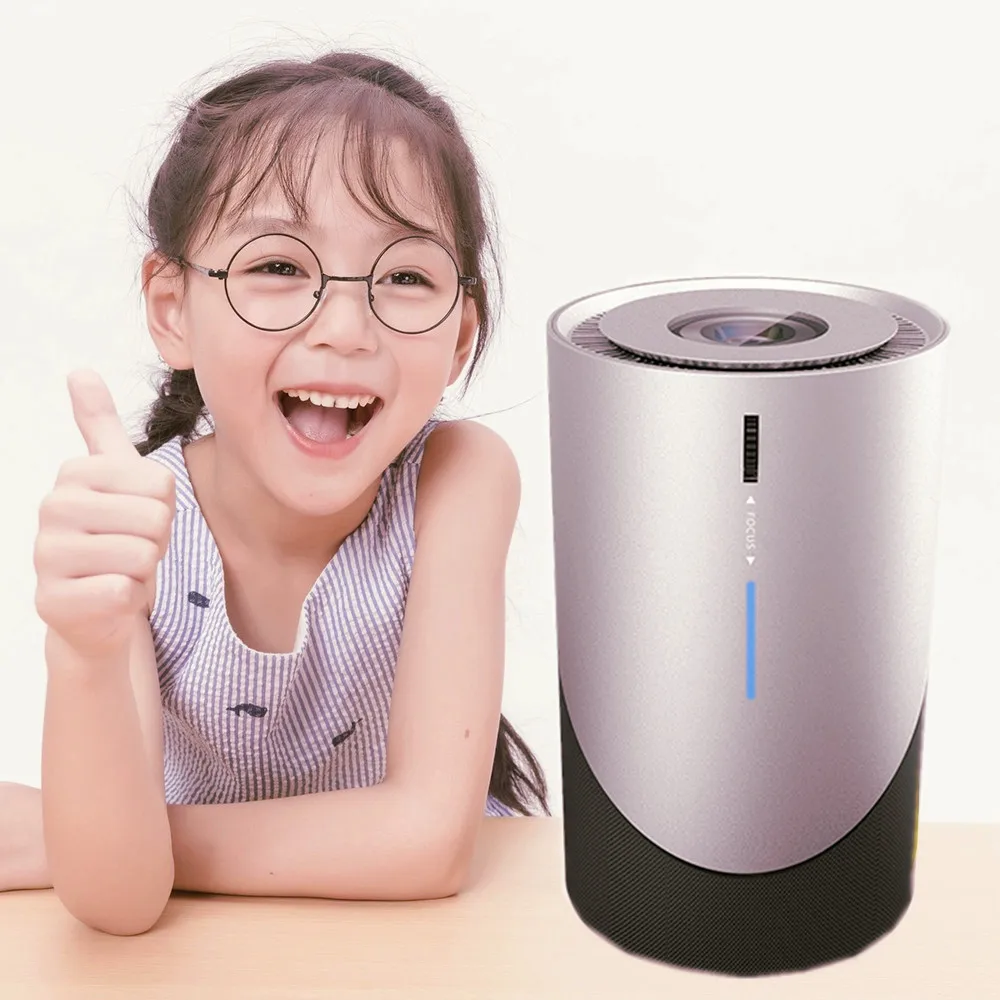 Chinese newest mini portable 3D projectors full HD proyector 3000 lumens DLP digital projector battery speakers in Shenzhen