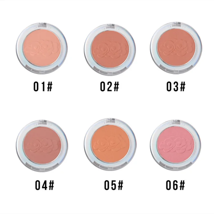 Private label blush no logo 6 colors soft pressed powder blush