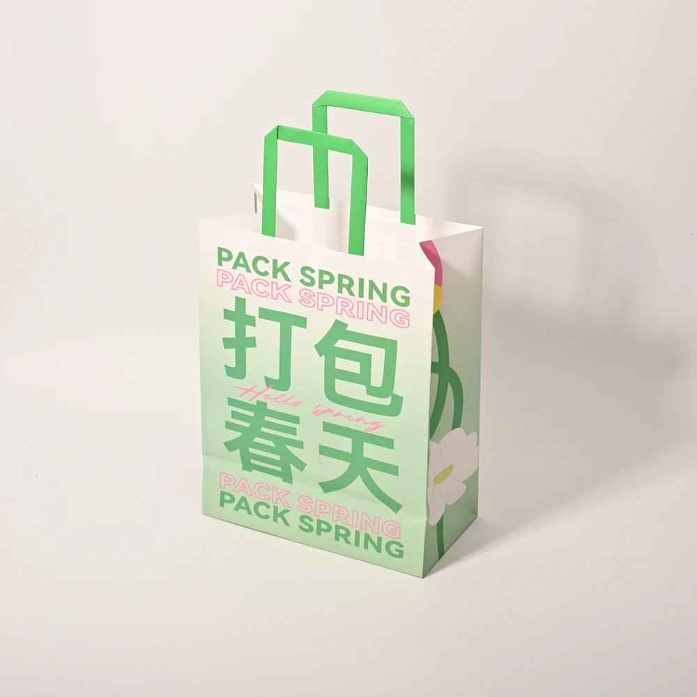 Modern Design Custom Paper Bags With Logo Paper Bag Customize Twisted Handle Paper Packaging Bag