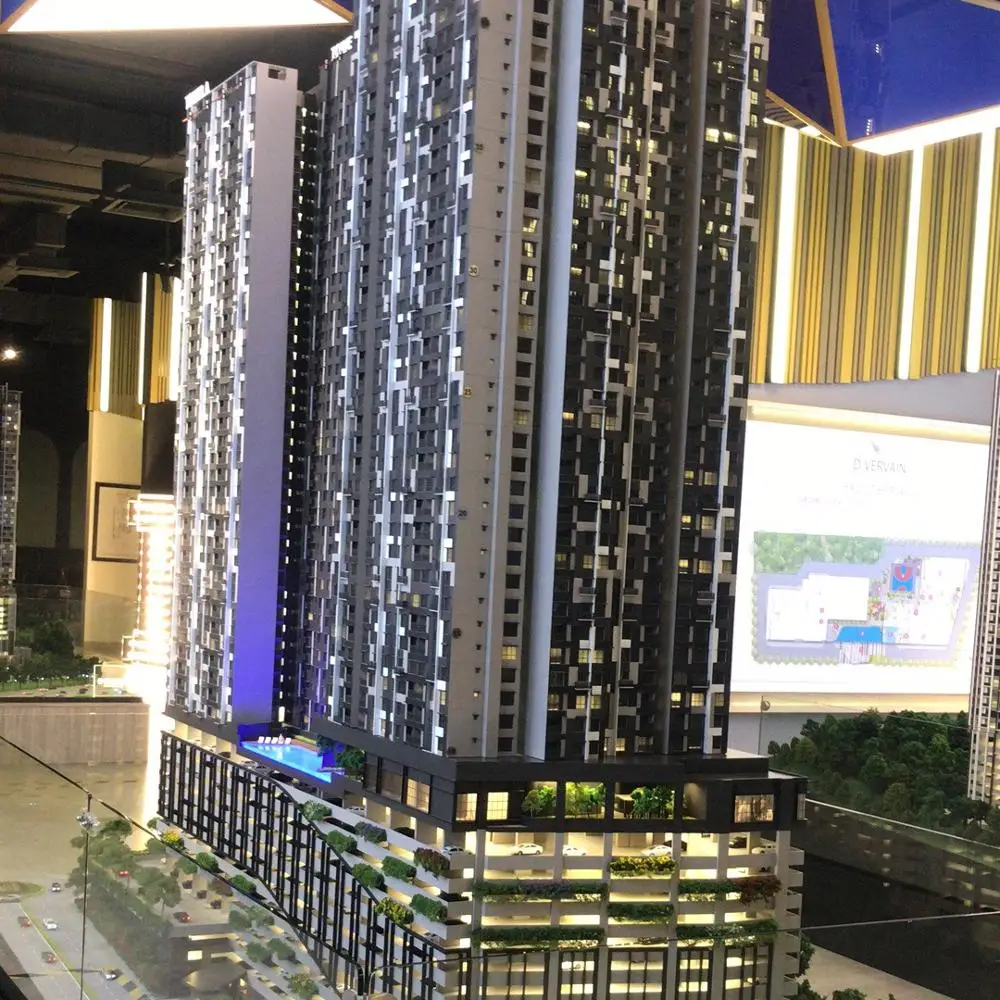 Customized Building Scale Model Urban Layout Planning Road Trees Residential Buildings Living Community Sand Table
