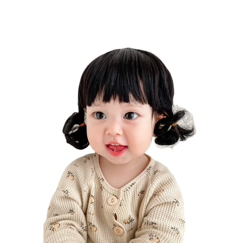 Wholesale Cheap Price Cute Child Hair Short Full Kid Synthetic Wig Original Hair Wigs Celebrate The Baby  Photo Wig
