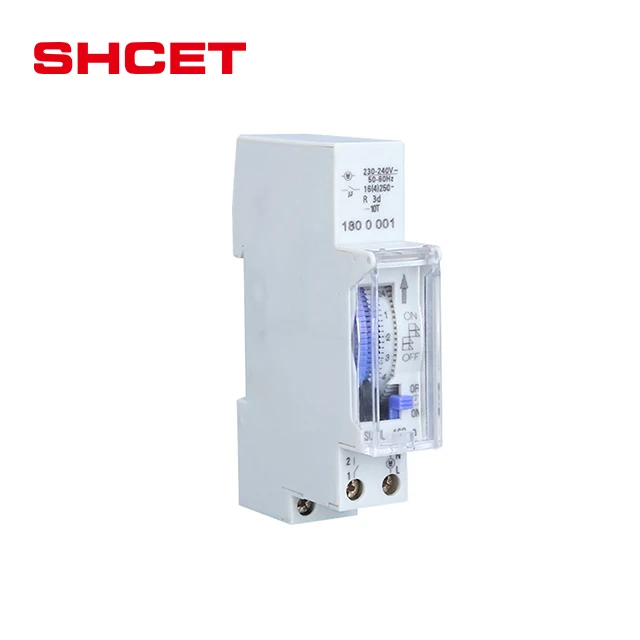 Hot selling SUL180A Mechanical Timer Switch 24 Hours AC 110V 240V 15A 15 Minutes Time Din Rail type price from SHCET