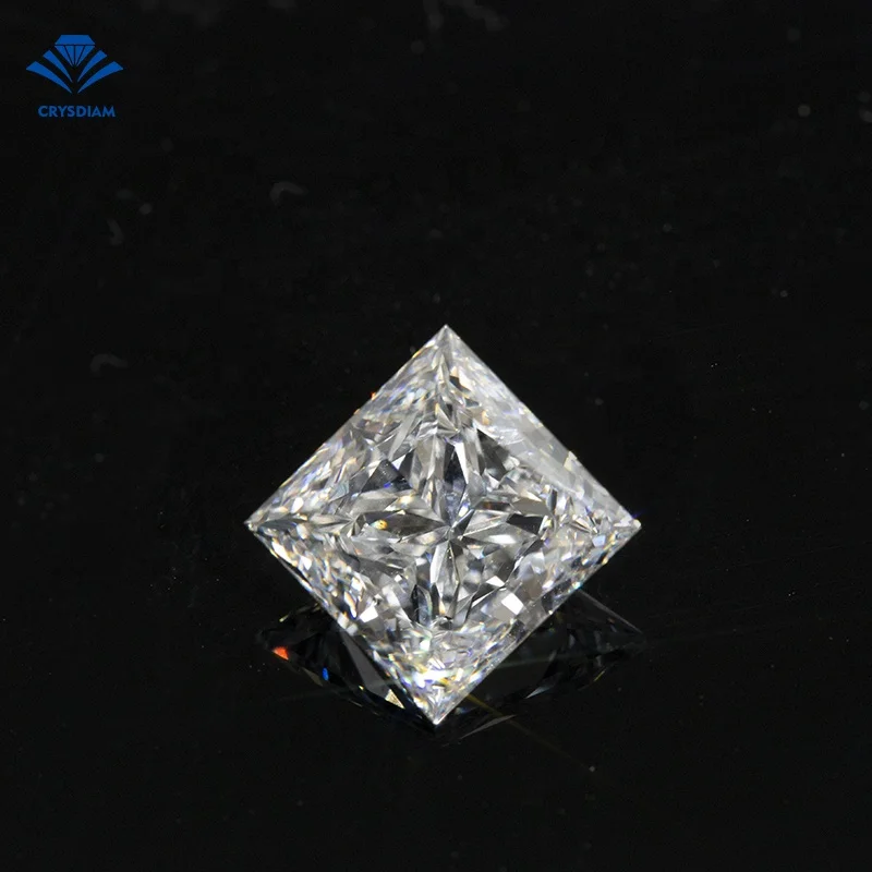 CRYSDIAM Princess Cut VVS2 cvd diamond price cvd loose diamond natural loose uncut diamonds
