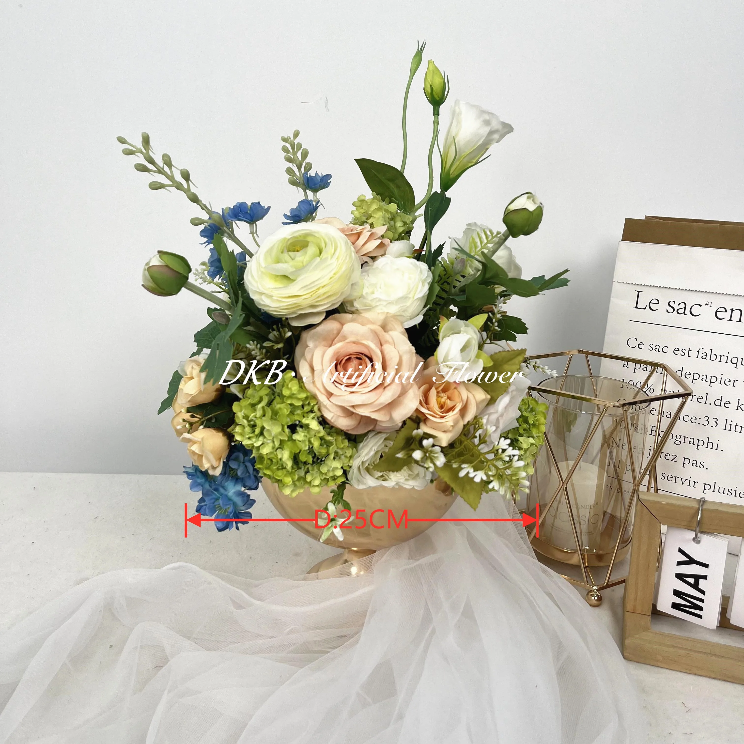 large suppliers artificial tall wedding decoration stand flower ball foam centerpieces