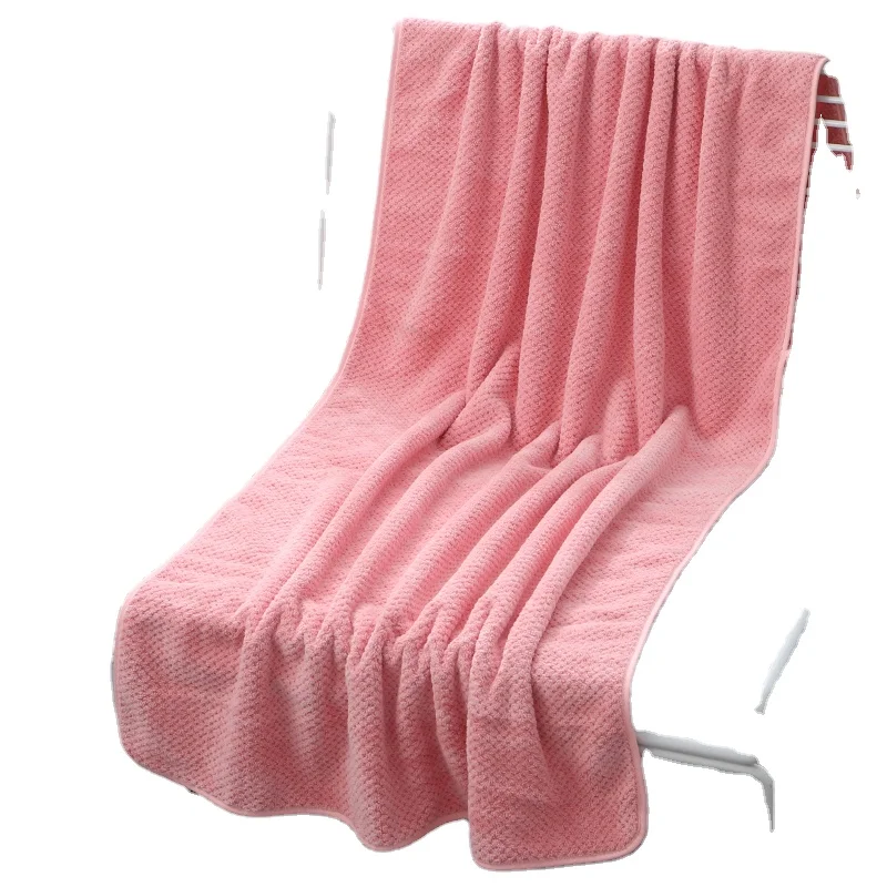 Superfine fiber pure color pineapple water absorbent bath towel