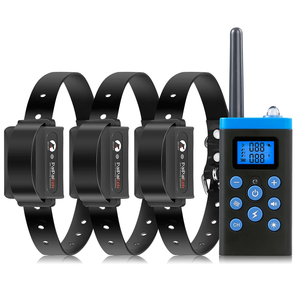 Best Selling Voice Activated USB Rechargeable Electronic Dog E-Shock Collar Remote Dog Training Collar For 3 Dogs